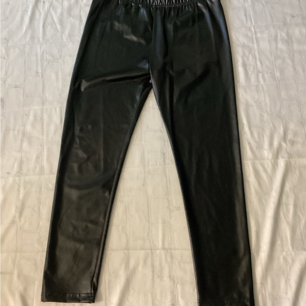 Black Skinny PU Leather Pants